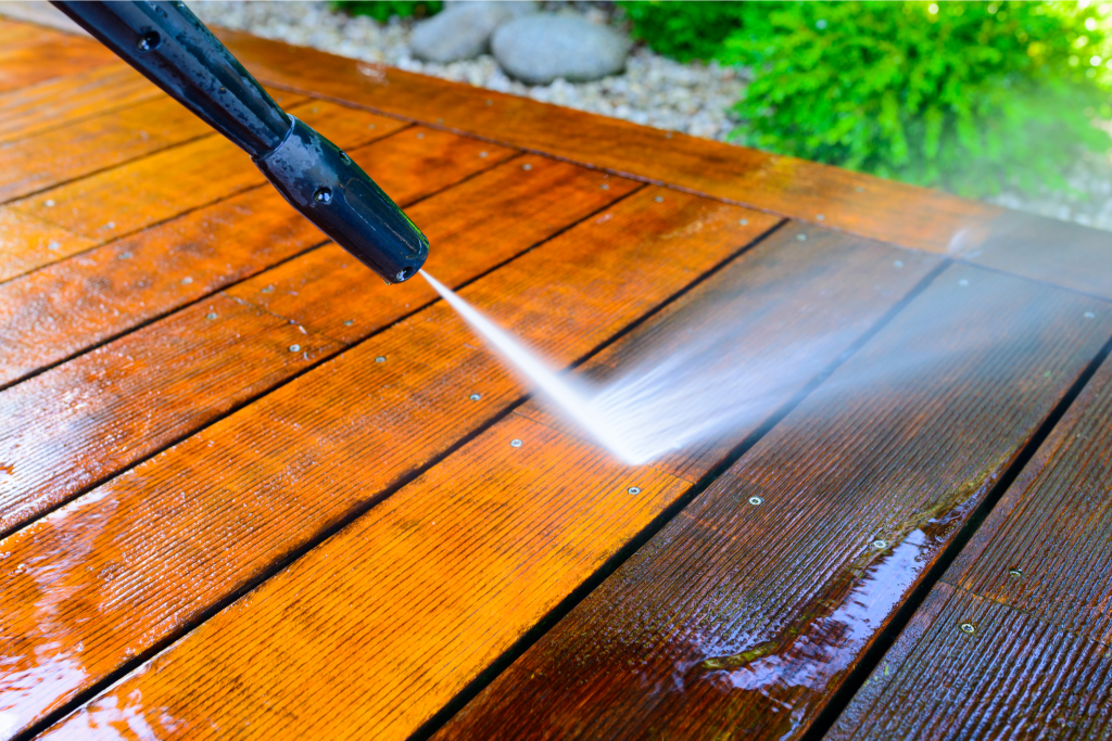 power washing decks